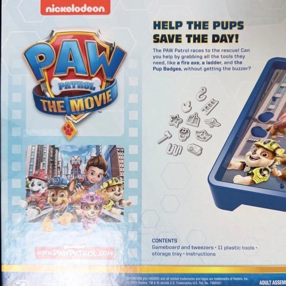 New Hasbro Operation Board Game Kids Toys Paw Patrol Fun Family Activity Puzzle